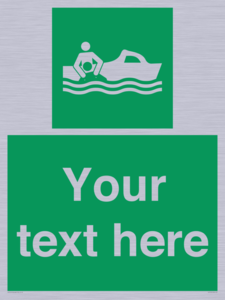 Custom sign safe condition Rescue boat